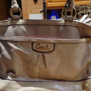 Coach Light Beige Shoulder Bag